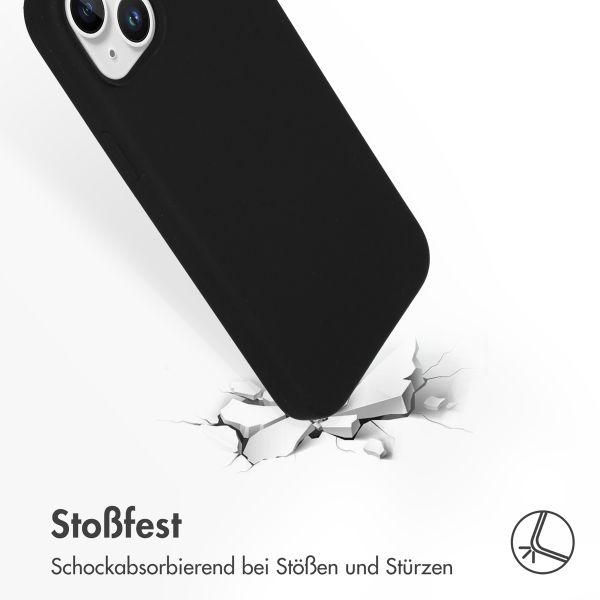 Accezz Liquid Silikoncase mit MagSafe Apple iPhone 15 Plus - Schwarz