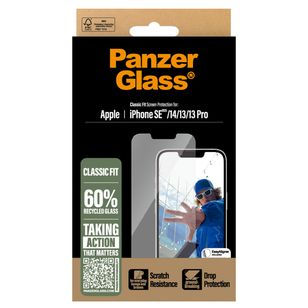 PanzerGlass Antibakterieller Screen Protector Apple iPhone 17e / 16e / 14 / 13 / 13 Pro