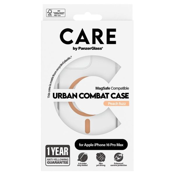 CARE by PanzerGlass Urban Combat Case MagSafe Apple iPhone 16 Pro Max - Peachy