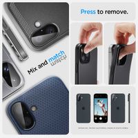 Spigen GLAStR Optik Camera Lens Protector - Kamerainsel-Schutz (2er-Pack) Apple iPhone 16 / 16 Plus - Schwarz