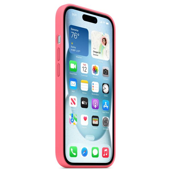 Apple Silikon-Case MagSafe Apple iPhone 15 - Rosa