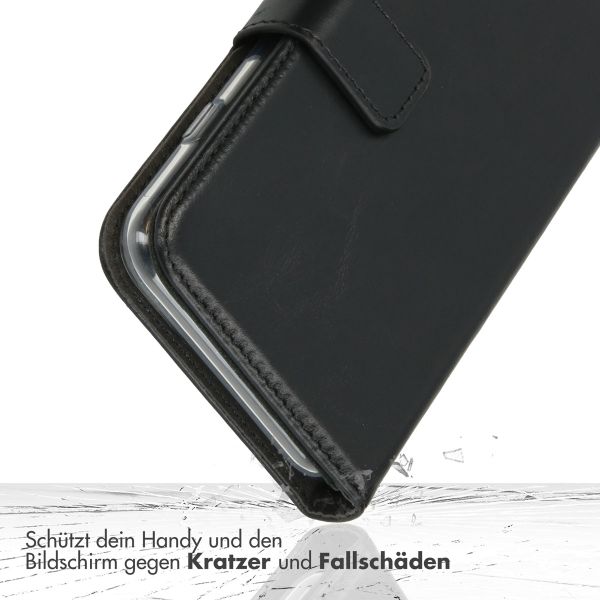 Selencia Echtleder Klapphülle Samsung Galaxy A57 (5G) - Schwarz