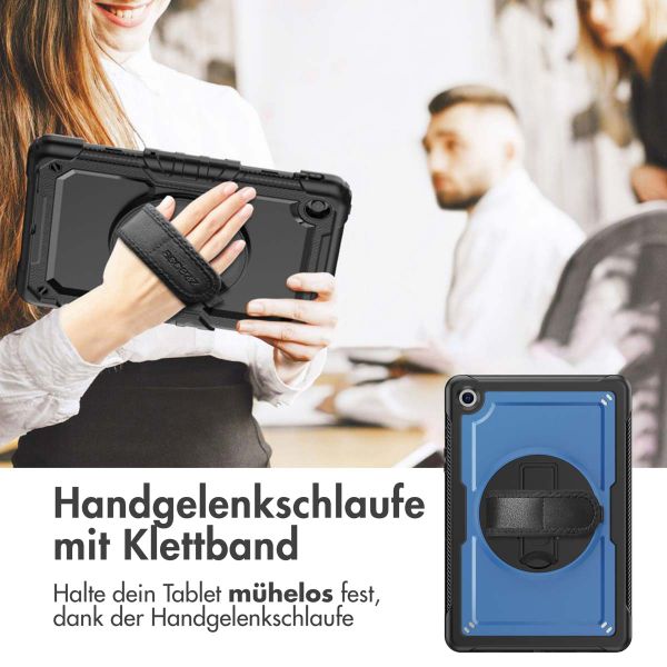 Accezz Robustes Back Cover mit Schultergurt Samsung Galaxy Tab A9 Plus - Blau