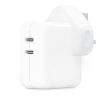 Apple Netzteil mit zwei USB-C-Anschlüssen - 35 W - Typ G - Stecker für das Vereinigte Königreich - Weiß