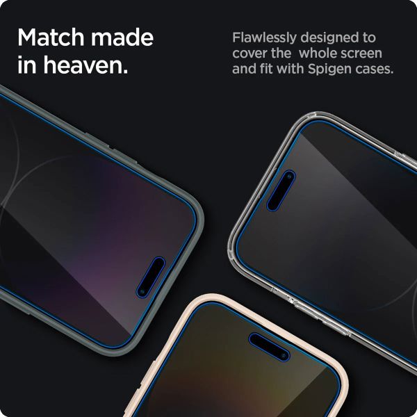 Spigen GLAStR Privacy EZ Fit Displayschutzfolie + Applicator - 2er-Pack Apple iPhone 14 Pro Max