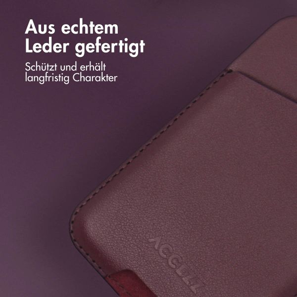 Accezz Lederkartenhalter - Geeignet für MagSafe und Qi2 - Heath Purple