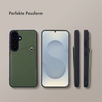 Selencia Riva Back Cover mit Kartenfach Samsung Galaxy S25 / S24 - Sage Green