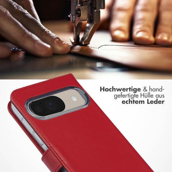 Selencia Echtleder Klapphülle Google Pixel 10 / 10 Pro - Rot