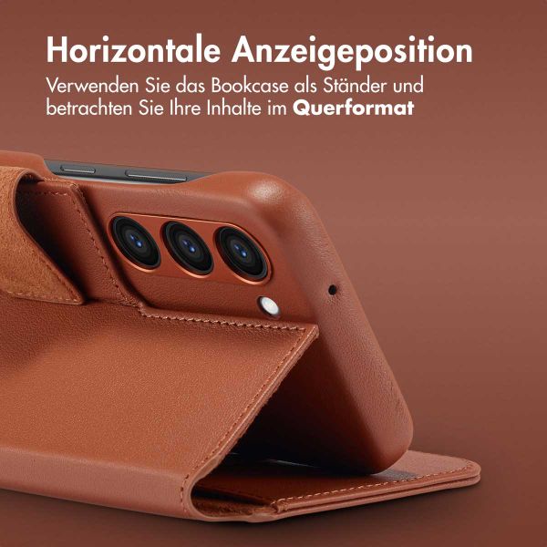 Accezz 2-in-1 Klapphülle aus Leder mit MagSafe Samsung Galaxy S23 - Sienna Brown