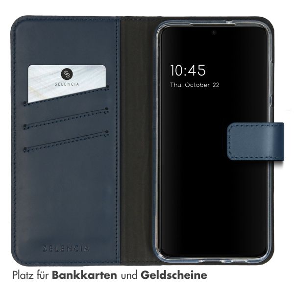 Selencia Echtleder Klapphülle Samsung Galaxy S23 - Blau
