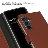 Selencia Echtleder Klapphülle Samsung Galaxy S23 FE - Hellbraun