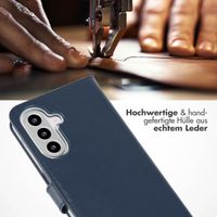 Selencia Echtleder Klapphülle Samsung Galaxy A26 - Blau
