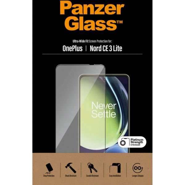 PanzerGlass Ultra-Wide Fit Antibakterieller Displayschutz OnePlus Nord CE 3 Lite (5G)