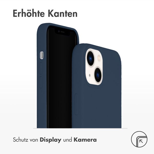 Accezz Liquid Silikoncase mit MagSafe Apple iPhone 14 / 13 - Dunkelblau
