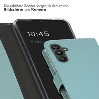 Selencia Echtleder Klapphülle Samsung Galaxy A34 (5G) - Air Blue