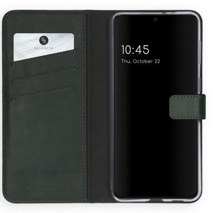 Selencia Echtleder Klapphülle Samsung Galaxy S21 - Grün