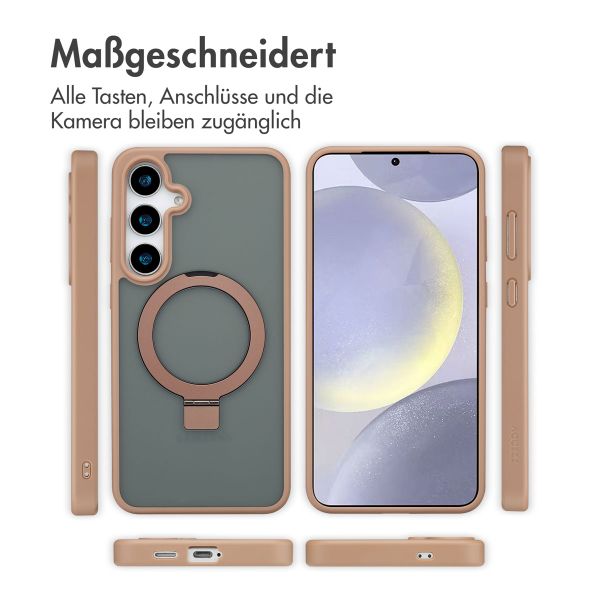 Accezz Ring Stand Backcover mit MagSafe Samsung Galaxy S24 Plus - Braun