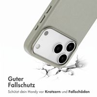 Accezz MagSafe Leather Backcover Apple iPhone 18 Pro / 17 Pro - Light Grey