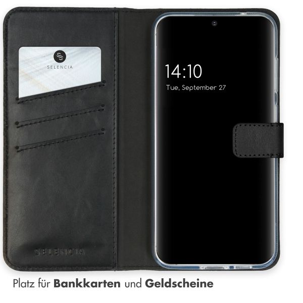 Selencia Echtleder Klapphülle Samsung Galaxy S23 FE - Schwarz