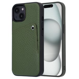 Selencia Riva Back Cover mit Kartenfach Apple iPhone 15 - Sage Green