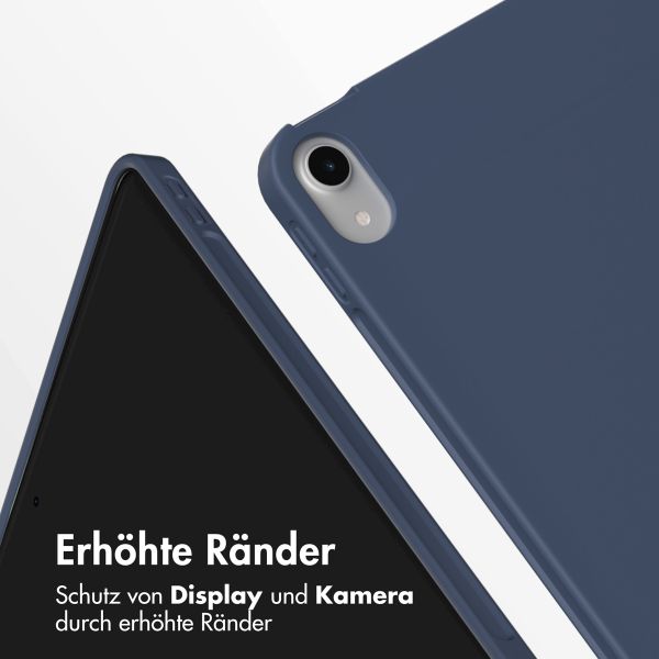Accezz Smarte Klapphülle aus Silikon Apple iPad Air 11 Zoll (2026) M4 / (2025) M3 / (2024) M2 / Air 5 (2022) / Air 4 (2020) - Dunkelblau