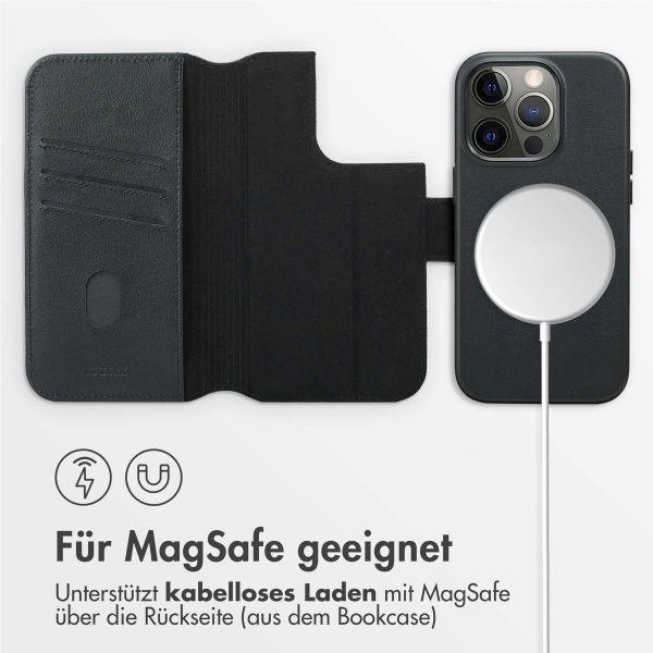 Accezz 2-in-1 Klapphülle aus Leder mit MagSafe Apple iPhone 14 Pro - Onyx Black