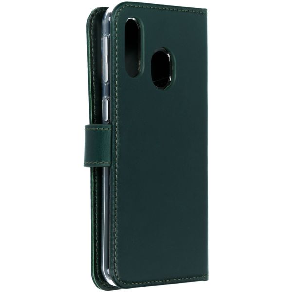 Selencia Echtleder Klapphülle Samsung Galaxy A40 - Grün