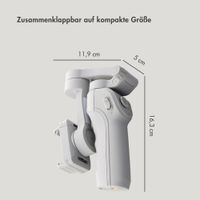 Selencia Gimbal Stabilizer mit LED-Licht - Smartes Tracking - Tripod - Cosy Grey