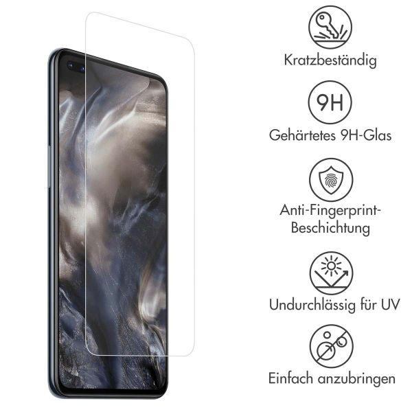 Accezz Screen Protector aus gehärtetem Glas OnePlus Nord