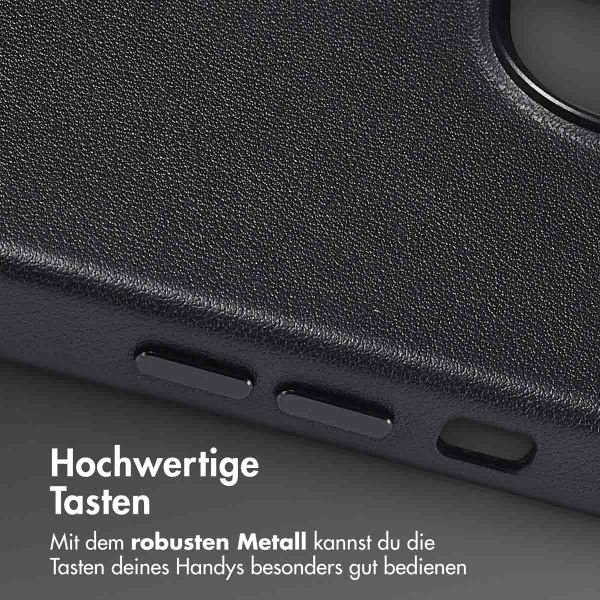 Accezz MagSafe Leather Backcover Apple iPhone 13 - Onyx Black