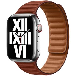 Apple Leather Link Armband für  Apple Watch | 44/45/46/49 mm - Größe S/M - Umber