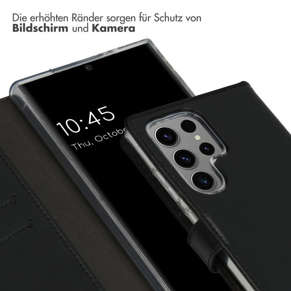 Selencia Echtleder Klapphülle Samsung Galaxy S24 Ultra - Schwarz