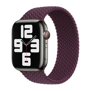 Apple Geflochtenes Solo Loop für  Apple Watch | 44/45/46/49 mm - Größe 12 - Dark Cherry