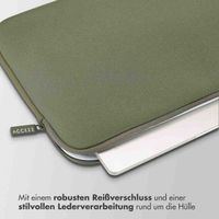 Accezz Laptop Hülle 15-16 Zoll - Laptop Sleeve - Dunkelgrün