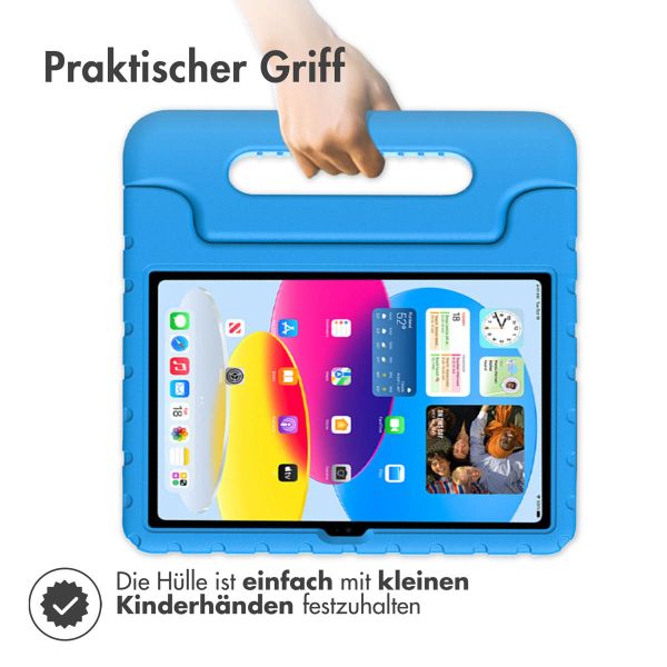 Accezz SchutzHülle mit Handgriff kindersicher Apple iPad 11 (2025) 11 Zoll A16 / iPad 10 (2022) 10.9 Zoll - Blau