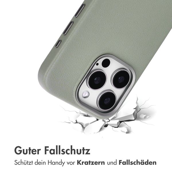 Accezz MagSafe Leather Backcover Apple iPhone 15 Pro - Light Grey