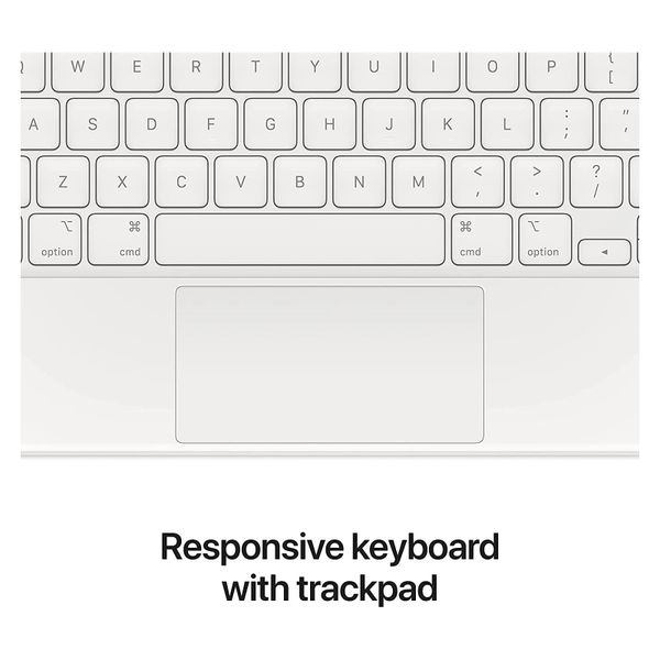 Apple Magic Keyboard Apple iPad Air 11 Zoll (2026) M4 / (2025) M3 / (2024) M2 / Air 5 (2022) / Air 4 (2020) / Pro 11 (2018/2020/2021/2022) - QWERTY / IT - Weiß