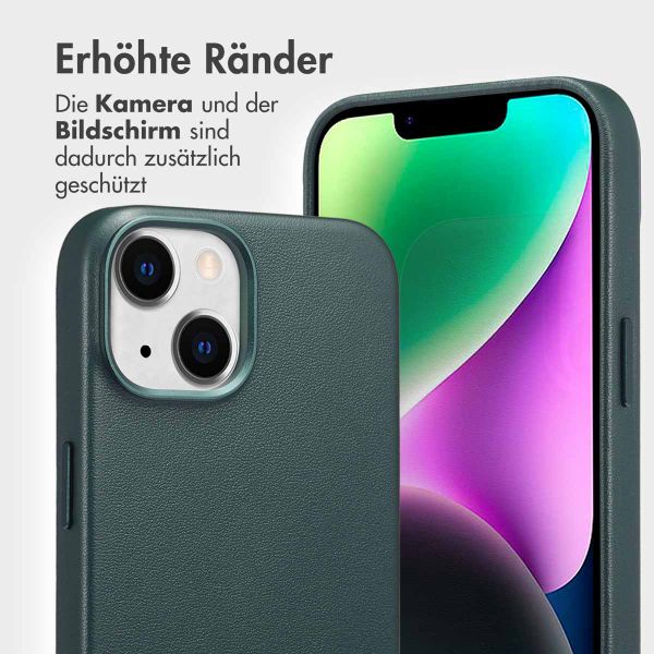 Accezz 2-in-1 Klapphülle aus Leder mit MagSafe Apple iPhone 14 - Cedar Green