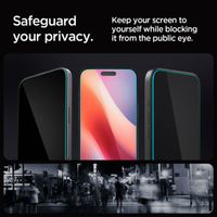 Spigen GLAStR Privacy EZ Fit Displayschutzfolie + Applicator - 2er-Pack Apple iPhone 17 / 17 Pro / 16 Pro