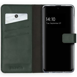 Selencia Echtleder Klapphülle Samsung Galaxy A51 - Grün