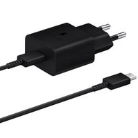 Samsung Original Power Adapter mit USB-C-Kabel - Ladegerät - USB-C-Anschluss - Fast Charger - 15 Watt - 1 m - Schwarz