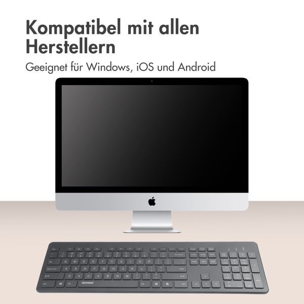 Accezz Premium Desktop QWERTY Bluetooth-Tastatur - Grau