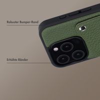 Selencia Riva Back Cover mit Kartenfach Apple iPhone 16 Pro - Sage Green