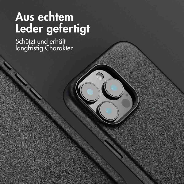 Accezz MagSafe Leather Backcover Apple iPhone 16 Pro Max - Onyx Black