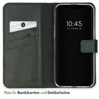 Selencia Echtleder Klapphülle Apple iPhone 15 Plus - Grün
