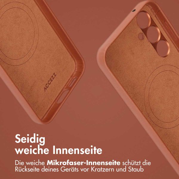 Accezz 2-in-1 Klapphülle aus Leder mit MagSafe Samsung Galaxy S24 Plus - Sienna Brown