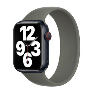 Apple Silikon Solo Loop für  Apple Watch | 44/45/46/49 mm - Größe 2 - Olive