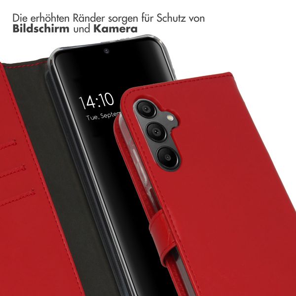 Selencia Echtleder Klapphülle Samsung Galaxy A15 (5G/4G) - Rot