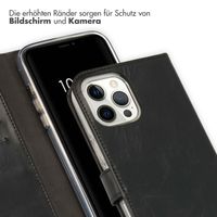Selencia Echtleder Klapphülle Apple iPhone 12 Pro Max - Schwarz