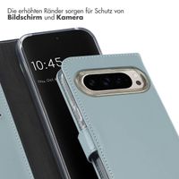 Selencia Echtleder Klapphülle Google Pixel 9 / 9 Pro - Air Blue